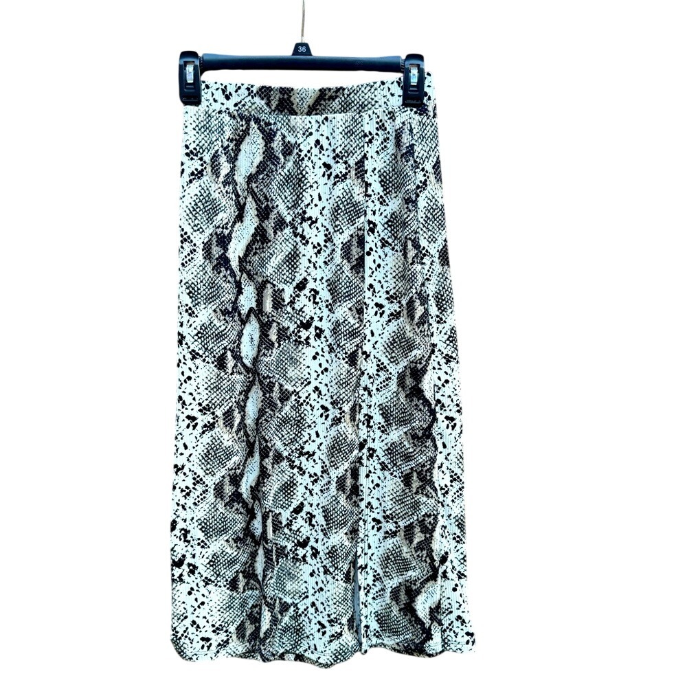 GOOD LUCK GEM. Snake Print Skirt. Mid Length. Size Small. Front Split. P…